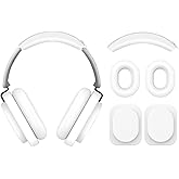 3-in-1 Silicone Case Cover for Nothing Headphone(1), Ear Pad Case Cover/Ear Cups Cover/Headband Cover,Nothing Headphone (1) Accessories, Washable & Sweatproof,White