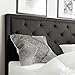 BROOKSIDE Upholstered Headboard with Diamond Tufting - King/California King - Charcoal