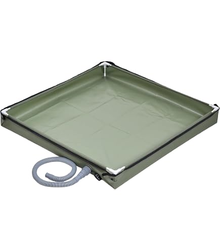 Portable Foldable Shower Pan 80x80x10cm | Children's Bathing Base With Drain Hose For Indoor, Outdoor & Pet Use-975393