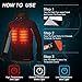 CONQUECO Men's Heated Jacket Soft Shell Hoodie Jacket for Outdoors