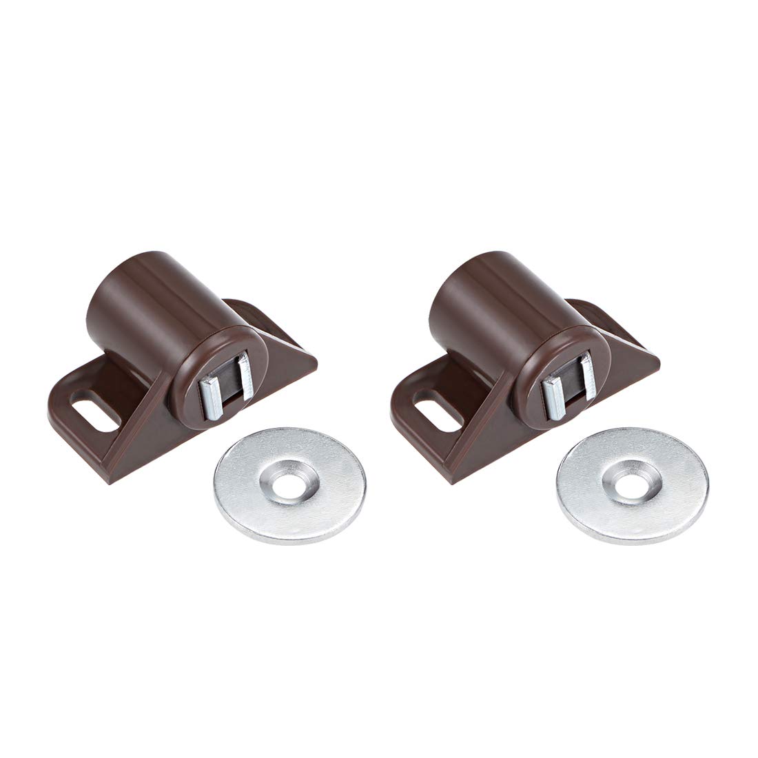 sourcing map Magnetic Latches Catch, Cabinet Door Magnet Latch for Cupboard Closet Brown 2pcs