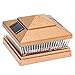 Plastic Copper 6 X 6 Outdoor 5 LED 78Lumens Solar Post Cap Light