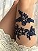 YuRong Wedding Floral Garter Set Bridal Leaf Garter Bridal Garter Set G12 (Navy)…