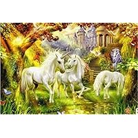 Yobooom Wood Jigsaw Puzzle 1000 Pieces for Adults Nature Intellectual Toys - Unicorn Paradise