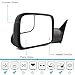 YITAMOTOR Towing Mirrors for Dodge Ram, Power Heated Manual Flip Up Tow Mirrors Pair Set, for 1998-2001 Dodge Ram 1500, 1998-2002 Dodge Ram 2500 3500 (Support Brackets Included)