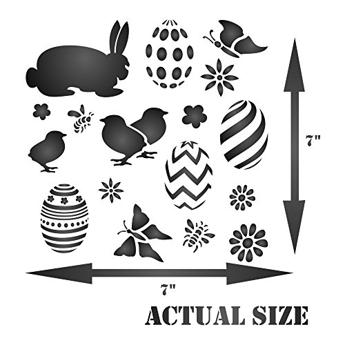 image for Stencils for Walls EASTER BUNNY Stencil - (size 7