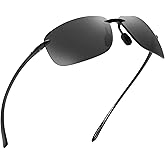 JIM HALO Sport Sunglasses for Men Women TR90 Rimless Frame for Running Fishing Cycling Driving