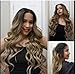 NOBLE EASY 360 Lace Frontal Wigs Natural Wavy Body Wave Long Wigs Wide Lace Free Part Wigs Light Brown Color Wigs for Women(29inches, AT4/12/APKIC)