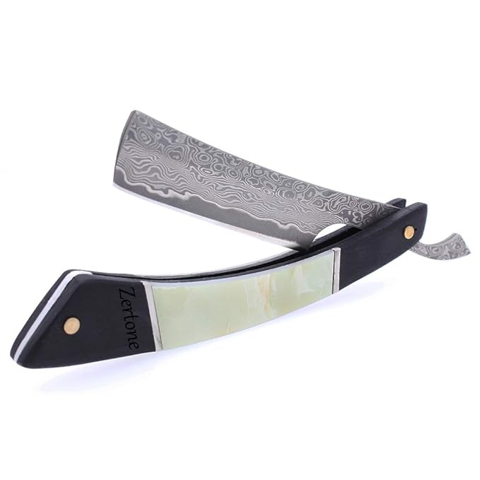 Zertone Damascus Straight Razor with VG10 Steel Blade