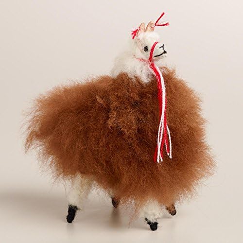 Brown Peruvian Alpaca Llama3"W x 4"L x 5"H