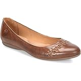 born allie scalloped leather flat