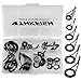 thkfish Rod Repair Kit Rod Tip Repair Kit Ceramics Tips Stainless Steel Carbon Spinning Rod Guides Fishing Rod Repair Kit 35pcs primary
