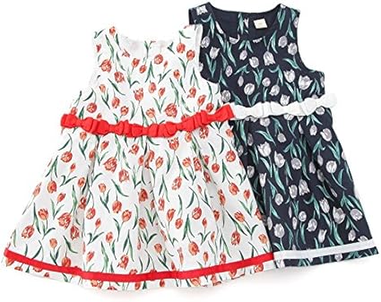 Amazon Co Jp Dolcina ドルチーナ 花柄プリントワンピース 80 140cm キムラタンの子供服 337 181a ネイビーブルー 1 ベビー マタニティ