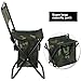 Folding Fishing Chairs with Back Rest and Cooler Bag, Portable Lightweight Backrest Stool Foldable Backpack Camping Chairs Convenient Carry Seat for Traveling/Picnic/Hiking/Beach, Camouflagethumb 1