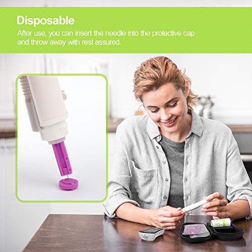 image for AUVON Blood Lancets, 30 Gauge 100 Twist Top Lancets with Less Pain Des