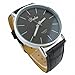 Youyoupifa Best Birthday Gift Fashion PU Leather Strap Quartz Wrist Watch (Black)