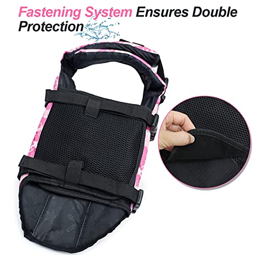 Vivaglory Ripstop Dog Life Jacket, Reflective & Adjustable Life Vest For Dogs With Rescue Handle