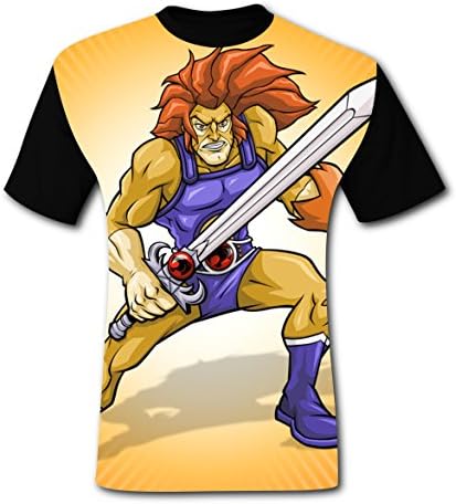 VINCRAL Printed Thunder-Cat Stylish Sports Fitness Men's Round Neck Short Sleeve T-Shirt XXL