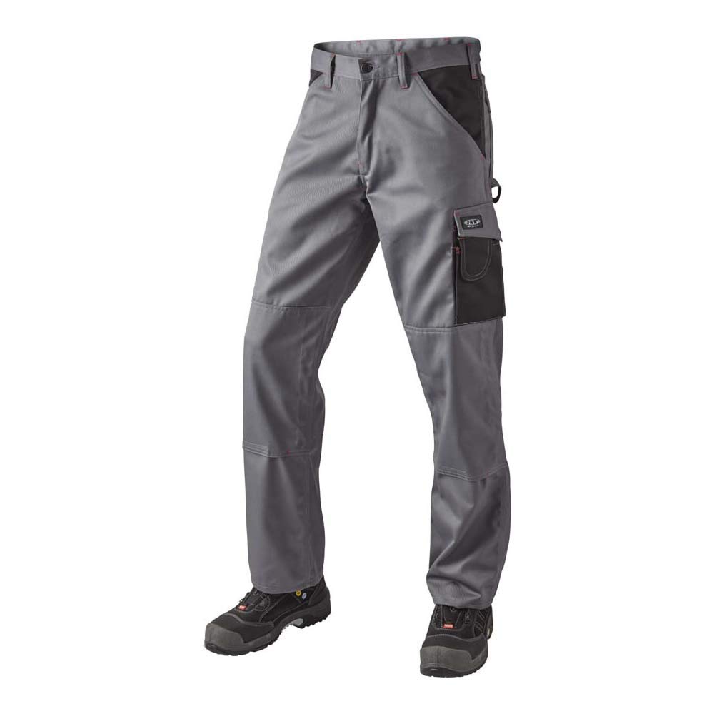 J.A.K. 920650B076 Series 9206 65% Polyester/35% Cotton Trousers for Men, Grey/Black, 44 L (30/35) Size