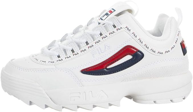 fila white navy red