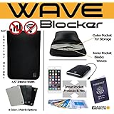 Faraday Cage RFID EMP Privacy Bag BLACK CANVAS X-Large 4.5 x 6.5 Cell Phone, Hard Drive, Key Fobs Protection Anti-tracking Anti-spying GPS Rfid Signal Blocker Pouch Case