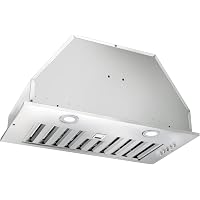 Range Hood Insert 20 Inch, Built-in Kitchen Hood 600 CFM, Ducted/Ductless Convertible Vent Hood with Stainless Steel…