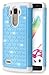 LG G Stylo Case - HYBO-SD Diamond Star Design Hybrid Case for LG G Stylo (Sky Blue / White)