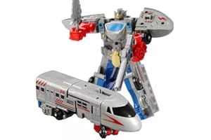 Hitatol Grey Intercity Train High-Speed Rail 3-in-1Transforms Robot Morphing Combination Robot Weapon Walkie Talkie Bullet Toy Train (Grey)