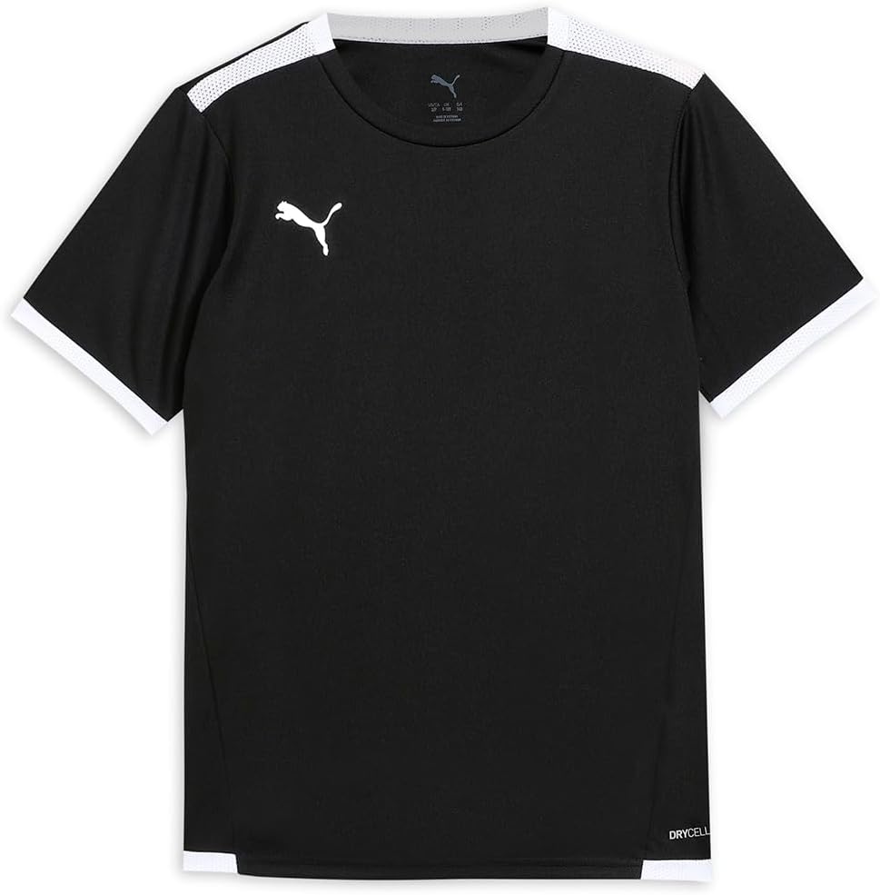 PUMA Unisex Kid TeamLIGA Jersey Jr Black White XS