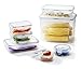 Lock & Lock Round Water Tight Food Container Snack Box, Set of 4, Clear