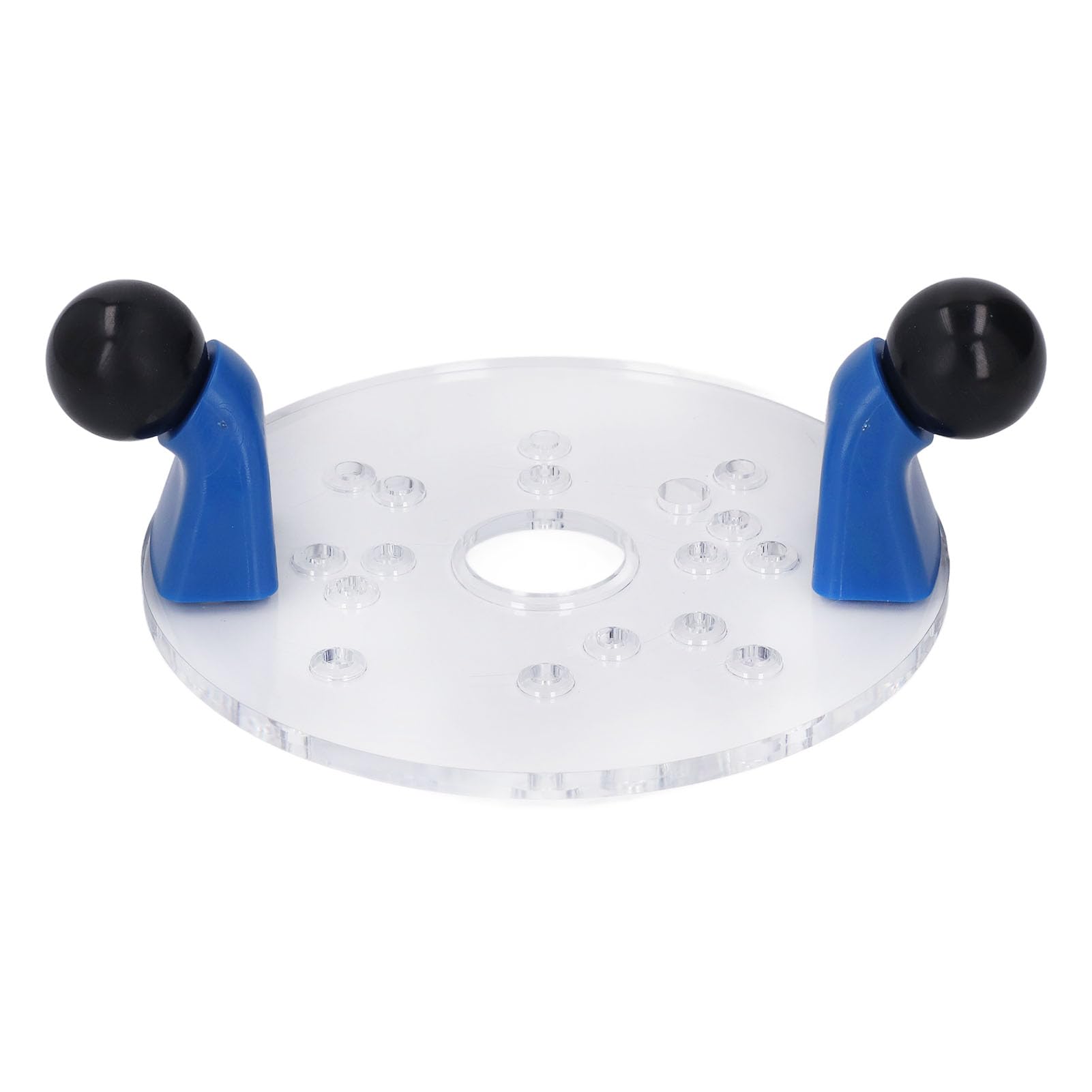 Walfront Router Base Plate Transparent PVC Sub Base with Pre Drilled Holes Includes Shank Hex Wrench Stable Flat Design for Woodworking