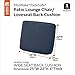 Classic Accessories Montlake Water-Resistant 25 x 22 x 4 Inch Patio Lounge Back Cushion, Heather Indigo Blue, Outdoor Loveseat Cushions