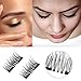 Magnetic False Eyelashes[No Glue], Cover the entire eyelids ,Cruelty Free, Dual Magnets, Magic 3D Fake Lashes Extension - Ultra Soft & Natural Look & Handmade 4 PCS