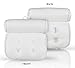 Regal Bazaar White Bath Pillow - Premium Bathtub Cushion for Neck and Back Support - Fits All Tub Types - Practical Gift Idea for All Spa Lovers - Soft to Touch Mesh Fabric