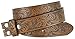 BS220 Western Floral Engraved Embossed Tooled Genuine Leather Belt Strap w/Snaps 1 1/2