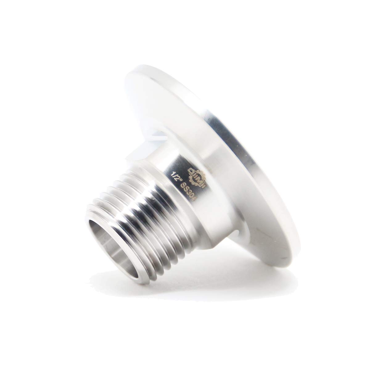 QiiMii 1.5" Tri Clamp Tri Clover Fittings to NPT 1/2" Male Thread Adaptor SS304