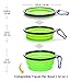 Small Dog Bowls Set of 2 Stainless Steel Bowls with Non-Skid & No Spill Silicone Black Stand for Small Dogs Cats Puppy & Collapsible Travel Pet Bowl