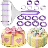 Bihood Fondant Ribbon Cutter Fondant Cutters Fondant Letter Cutters Fondant Cutters and Molds Fondant Cutters Shapes Sugarcraft Fondant Roller Easy Cake Pop Roller Fondant Cutter
