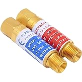 Uenede Oxygen &amp; Acetylene Flashback Arrestors Set Regulator End | 9/16-18 Threads B Size Propane