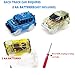 Car Tracks, (3 Pack) Green Military Jeep, Blue Police Bus and Yellow School Bus , with 5 LED Lights, Compatible with Most Tracks,Best Gift for Boys and Girls