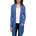 Hybrid & Company Womens Casual Open Front Drape Cardigan KSKW31127 COBALT BLUE Large