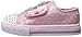 Skechers Kids Twinkle Toes Shuffles Sweet Steps Light-Up Sneaker,Pink/Silver,9 M US Toddler