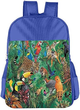 Haixia Child Boy's&Girl's Bookbags Figure in The Colorful Parrots and Monkeys and Cheetahs