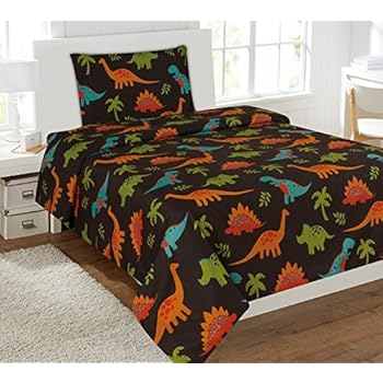 Amazon.com: WPM Dinosaur Brown print bedding set choose