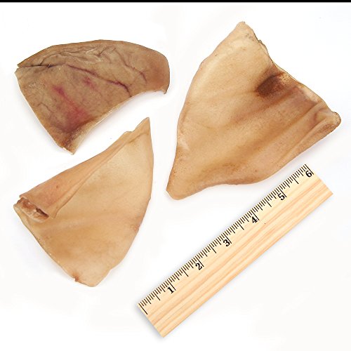 GigaBite Whole Pig Ears for Dogs (20 Pack) – USDA & FDA Certified All Natural Pork Ear Dog Treat – By Best Pet Supplies