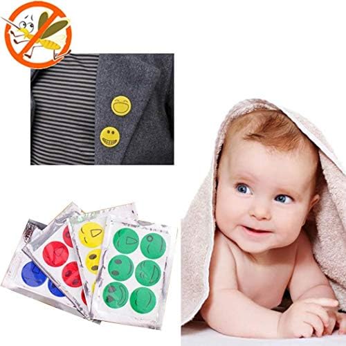 drivero 6PCS/Set Anti Mosquito Repellent Sticker Smiley Face Killer Mosquito Sticker Repellents Summer Routine Cartoon Mosquito Repellent Stickers