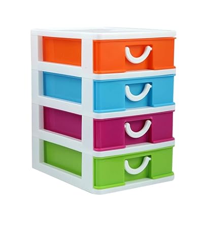 Stateman Multipurpose Modular 4 Drawer Chest Cabinet Organiser For