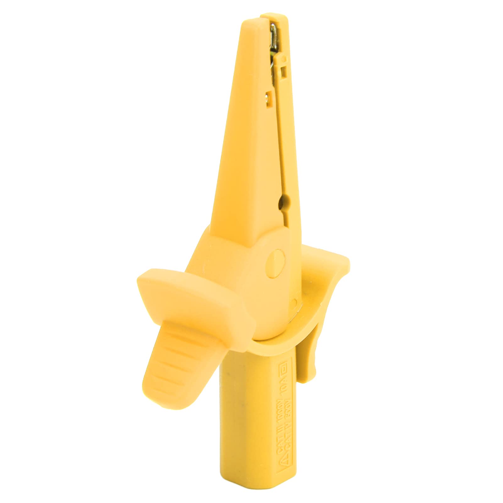 Banana Test Clip J.60041 Alligator Clips Electrical Test Clips with 4mm Banana Jack Socket Terminals Test Crocodile Clamp Clips for Car Trucks Electrical Projects(Yellow)