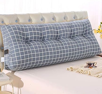 Canvas Double Bed Head Triangle Big Pillow Back Bed Sofa Cushion