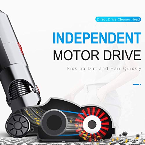 Cordless Vacuum, VacLife Vacuum Cleaner with Replaceable Battery, Stick Vacuum - Extra Filter for Washing, Powerful Vacuum Cleaner Cordless 2 in 1, Lightweight Vacuum with LED Light